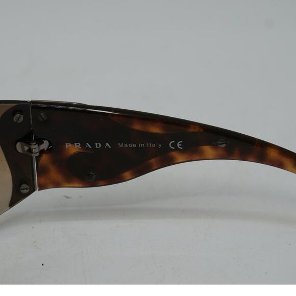 Prada Sunglasses SPR 58F Chrome Wave Tortoise Shell Italy 115mm - Picture 4 of 7